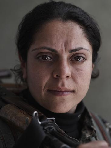 Women of the YPJ, Portrait of Didar. NYC photographer Joey L. travels to Iraqi Kurdistan and Syria to tell the story of guerilla groups fighting IS. Picture: Joey L.