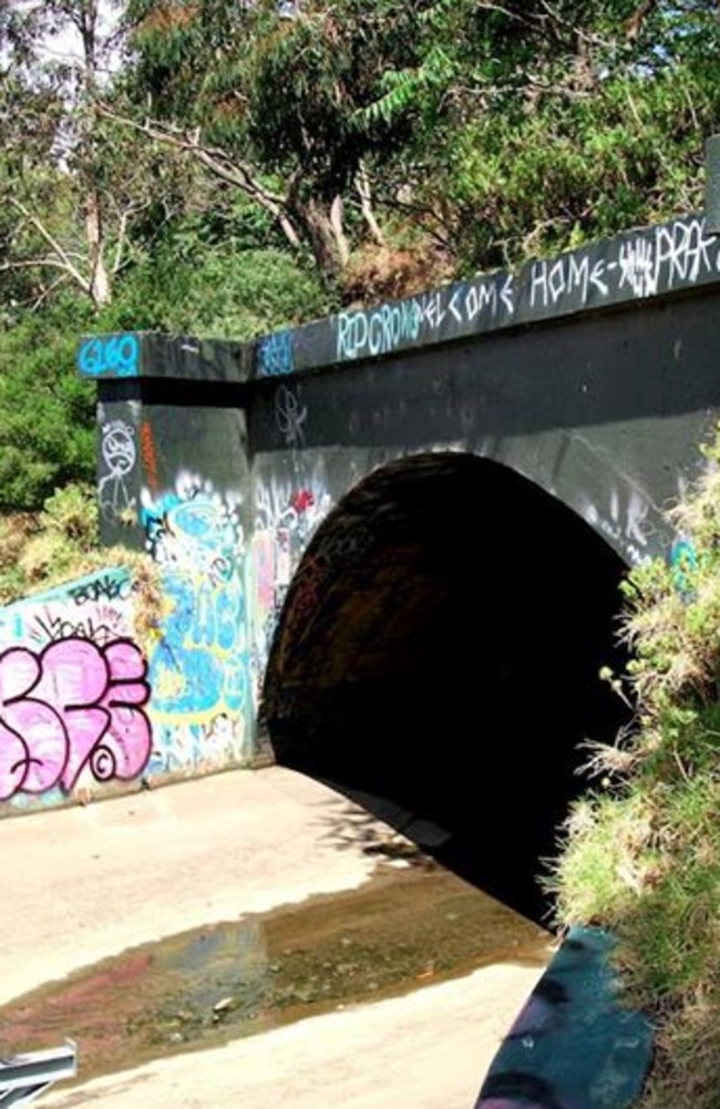 Entrance to the ANZAC drain. Picture: Darmon Richter/The Bohemian Blog.