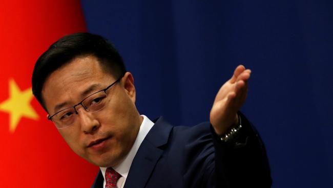 Chinese foreign ministry spokesman Zhao Lijian. Picture: Reuters