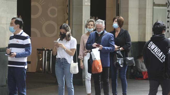 Experts have warned continued vigilance against Covid, especially in the face of a more infectious strain and relaxed restrictions. Picture: David Swift / NCA NewsWire.