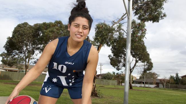 Najvada George as a 15-year-old basketball star in Melbourne.