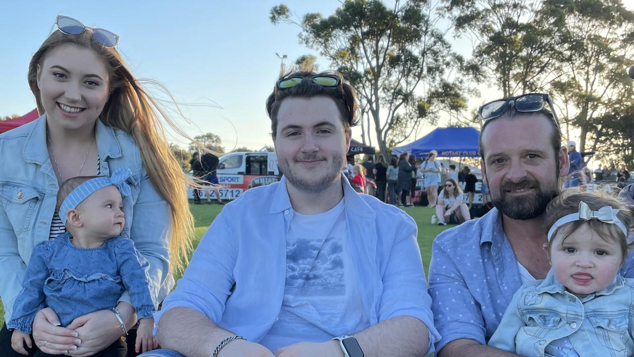 With a petting zoo, face painting and carols- the whole family has something to enjoy. Pictured: Lauren Starr, Josh Debono, Hayden Ferguson and Layla.