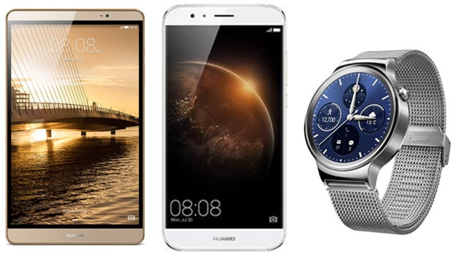 Huawei tablet, phone and watch