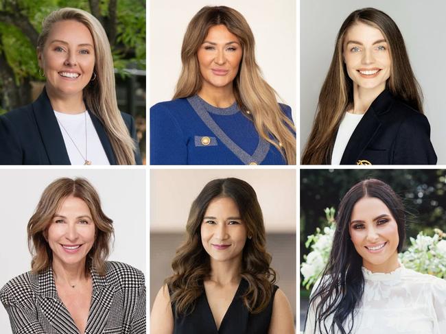 Six of South Austtralia's leading ladies in real estate. Pictures: Supplied