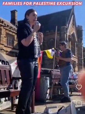 Last week, Dr Abdel-Fattah organised a pro-Palestine event at University of Sydney at which small children kids were filmed chanting for the “intifada”.