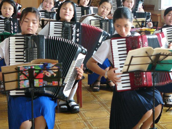 A performance at Mangyongdae Schoolchildren’s Palace in Pyongyang. Picture: John Wright