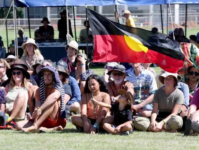 The crowd Clermont showgrounds. Picture: AAP/Steve Pohlner