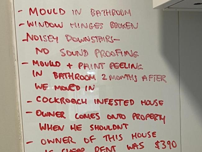 Note left at rental inspection. Picture: Reddit