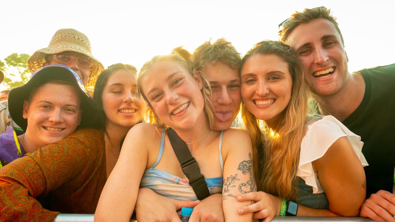 Front row punters waiting for Missy Higgings at BASSINTHEGRASS 2021.Picture: Che Chorley