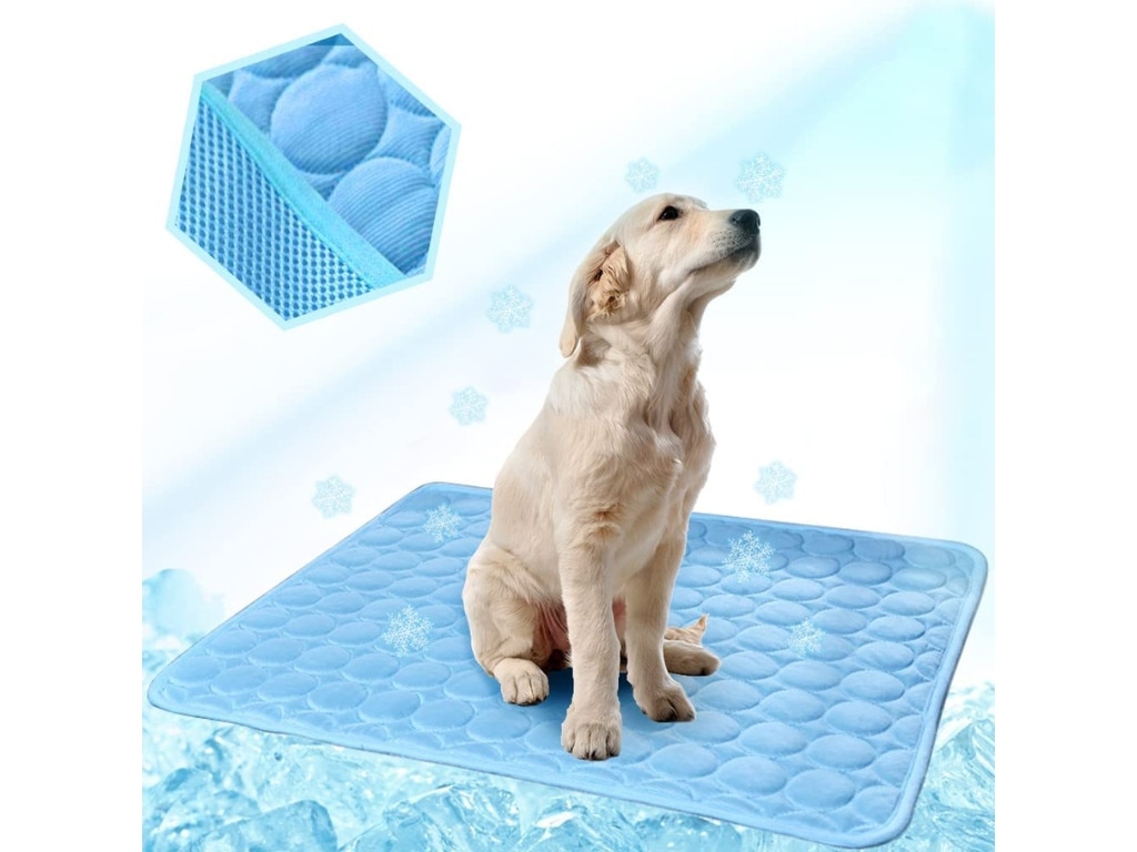 Dog Cooling Mat, Pet Cooling Pads for Dogs - Dog Mats Dog Accessories Dog  Cooling Vest to Help Your Pet Stay Cool - Avoid Overheating, Ideal for Home  & Travel (Blue Cooling