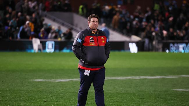 Stuart Dew after the Suns’ Round 17 loss to Port Adelaide at Adelaide Oval. Photo by James Elsby/AFL Photos via Getty Images