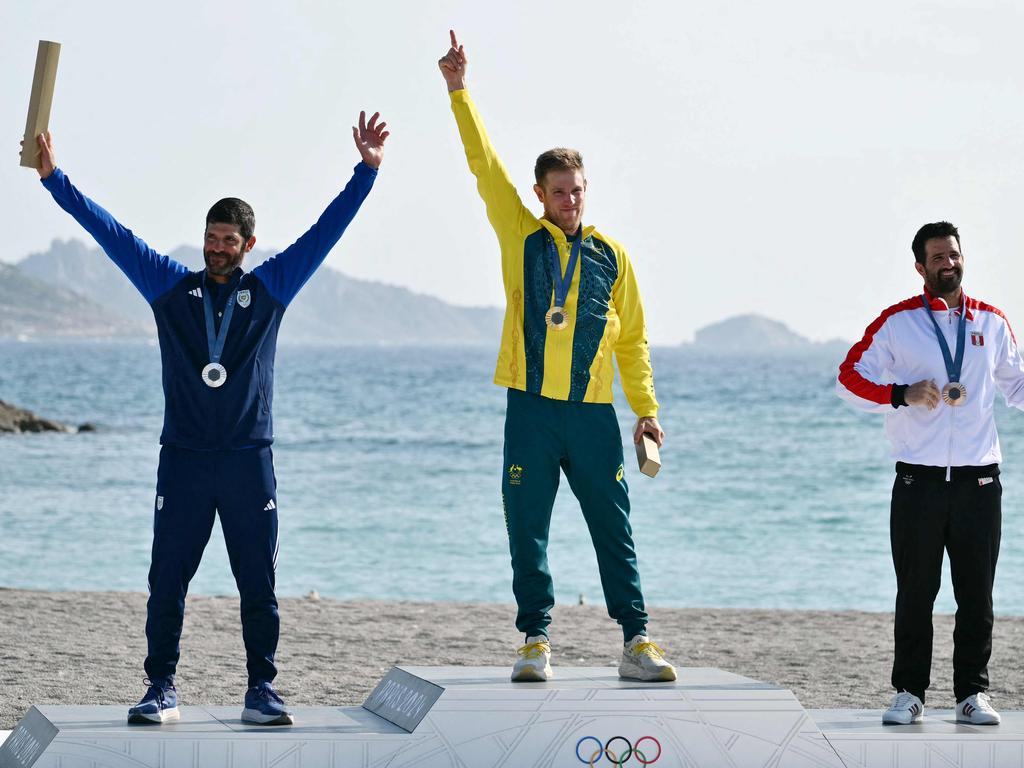 Matt Wearn wins sailing gold at the Paris Olympics in the dinghy class