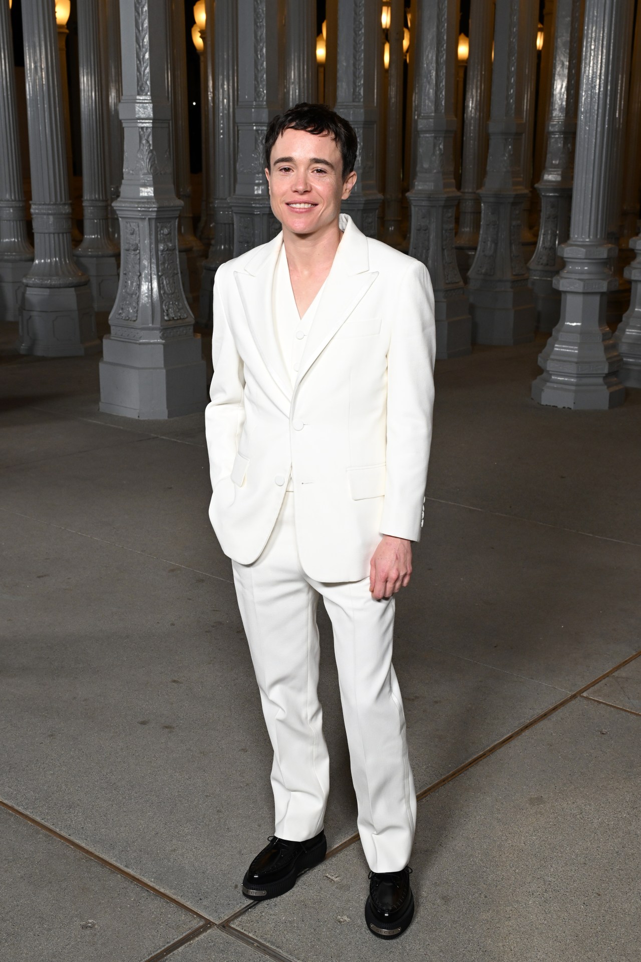 <p>Elliot Page wears Gucci at the 2023 LACMA&nbsp;Art + Film Gala.</p>