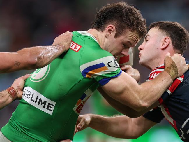 Ethan Strange (pictured) and Ethan Sanders stepped up in the absence of Fogarty. Picture: Cameron Spencer/Getty Images