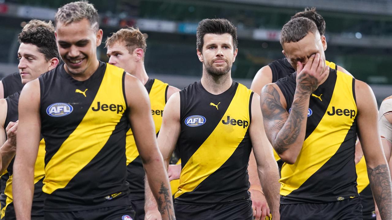 Richmond hasn’t won since the AFL competition restarted. Photo: Michael Dodge/AAP Image.