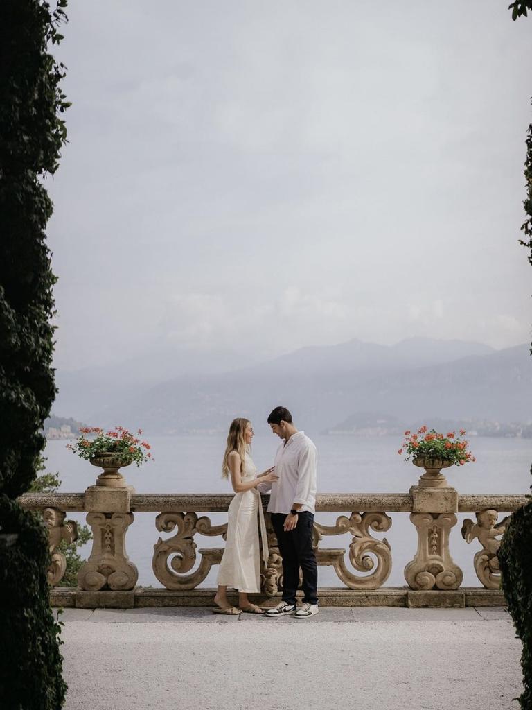 Christian Petracca engaged to Bella Beischer in Lake Como