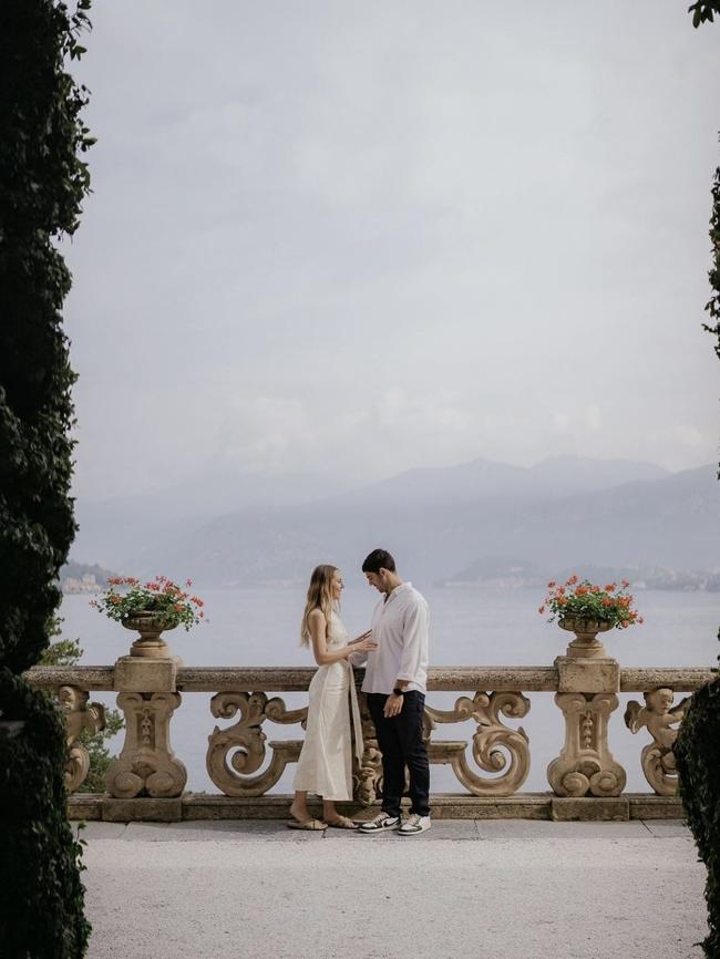 Christian Petracca engaged to Bella Beischer in Lake Como