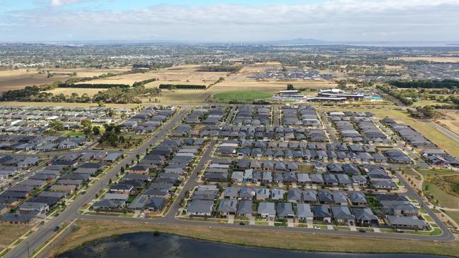 Homebuyers are purchasing land outright in suburbs with new development such as Armstrong Creek and taking out a mortgage when they can afford to build. Picture: Alan Barber