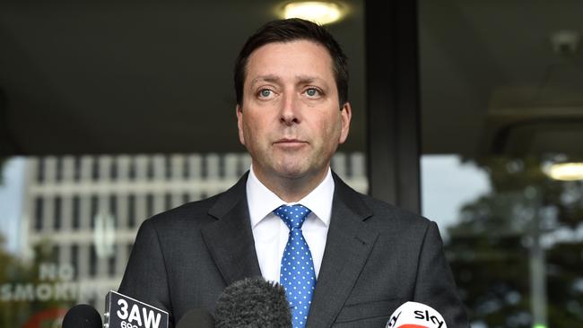 Victorian Opposition Leader Matthew Guy is now referred to as Matt in media releases. Picture: NCA NewsWire / Andrew Henshaw