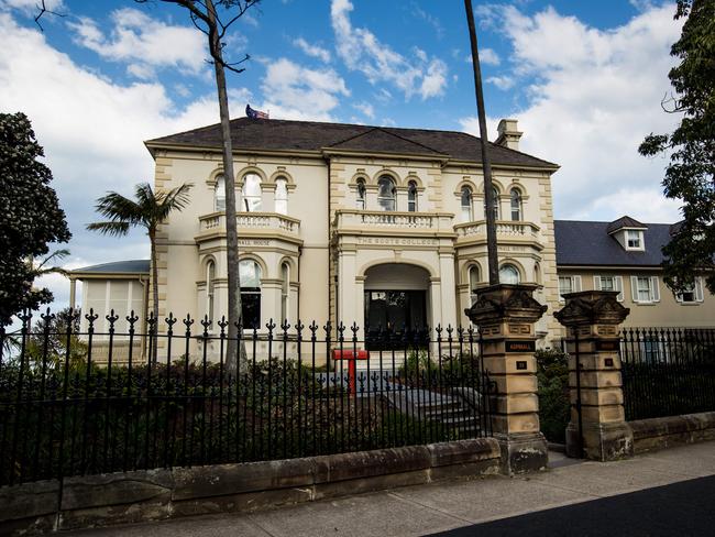 Year 12 students of Scots College in Bellevue Hill, left smashed beer bottles and watermelons as they fled along a nearby street.