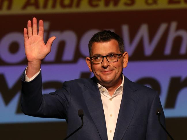 Labor campaign launch with Dan Andrews in CranbourneCommunity Theatre. Picture Rebecca Michael.