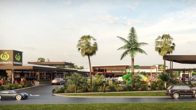 A concept image of the proposed new shopping precinct at Bellmere. PHOTO: PD ONLINE