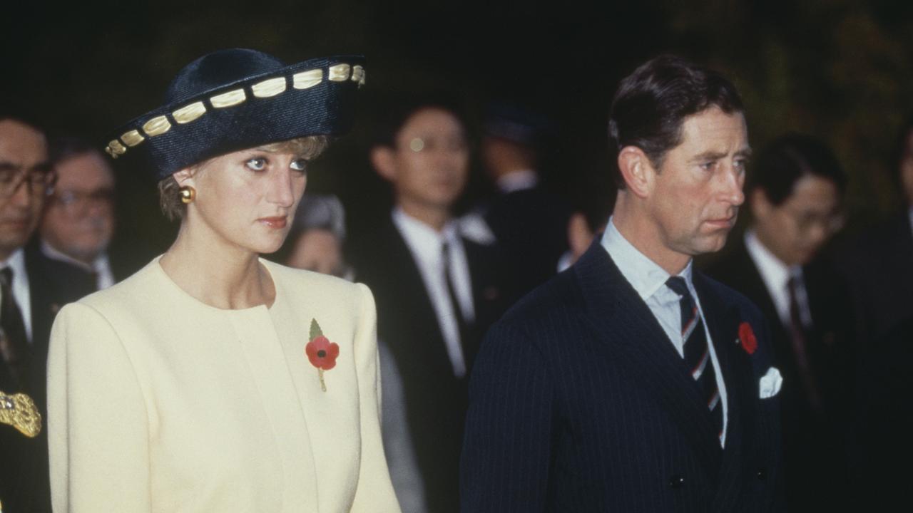 Prince Charles and Diana, Princess of Wales visit the National Cemetery in Seoul, South Korea during their disastrous tour. Picture: Princess Diana Archive/Getty Images)