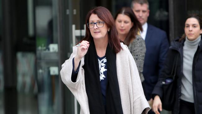 Nicole Smith, former chair of NULIS (NAB's super trustee), at the banking royal commission in Melbourne. Picture: Stuart McEvoy.