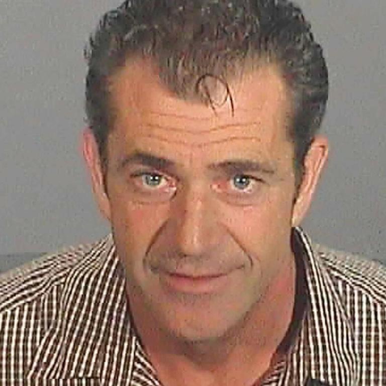 Gibson’s 2006 drink driving mugshot. Picture: Reuters