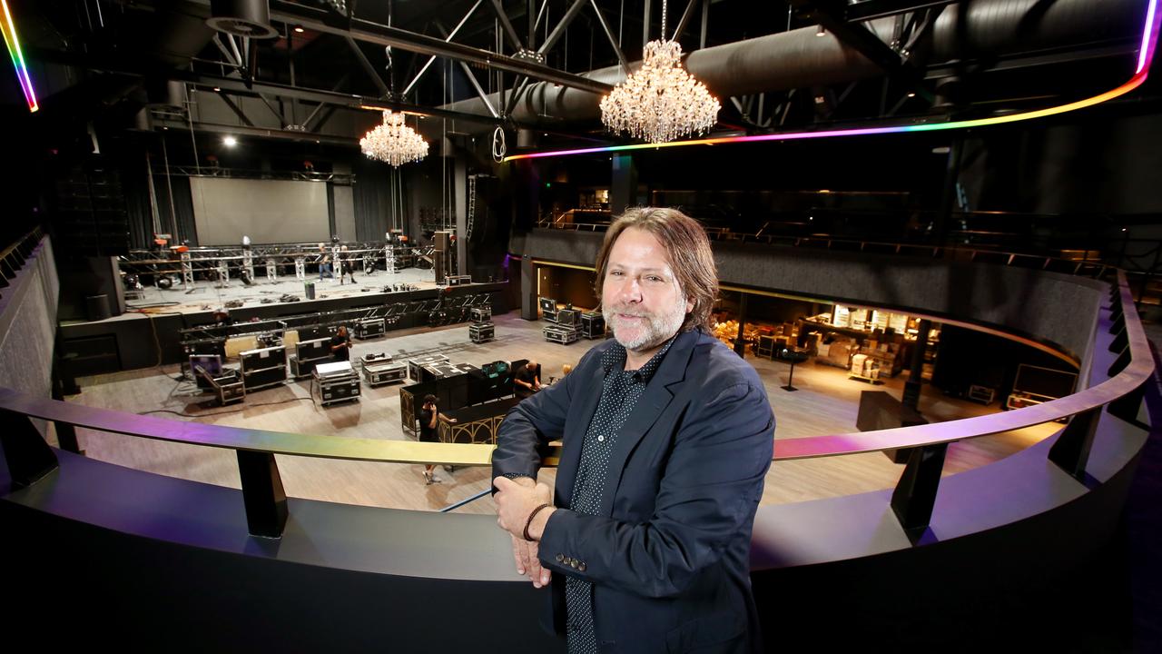 John Collins overlooks the interior of The Fortitude Music Hall. Picture: Steve Pohlner/AAP