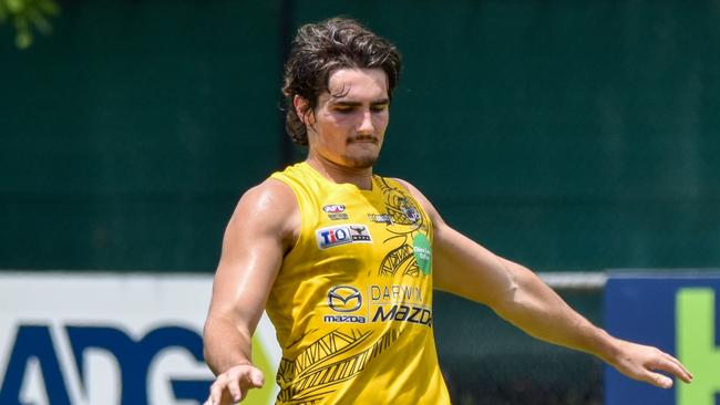 Peter Politis has been impressive for the Nightcliff Tigers in the 2022-23 NTFL season. Picture: Tymunna Clements / AFLNT Media