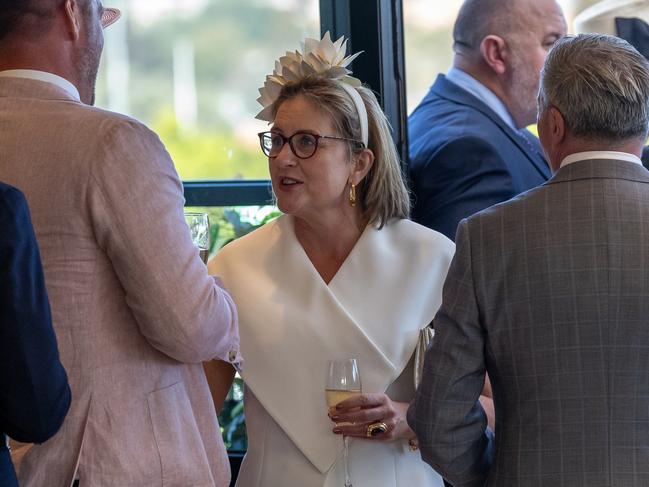 Premier of Victoria Jacinta Allan enjoying the hospitallity at this years Melbourne Cup. Picture: Jason Edwards,