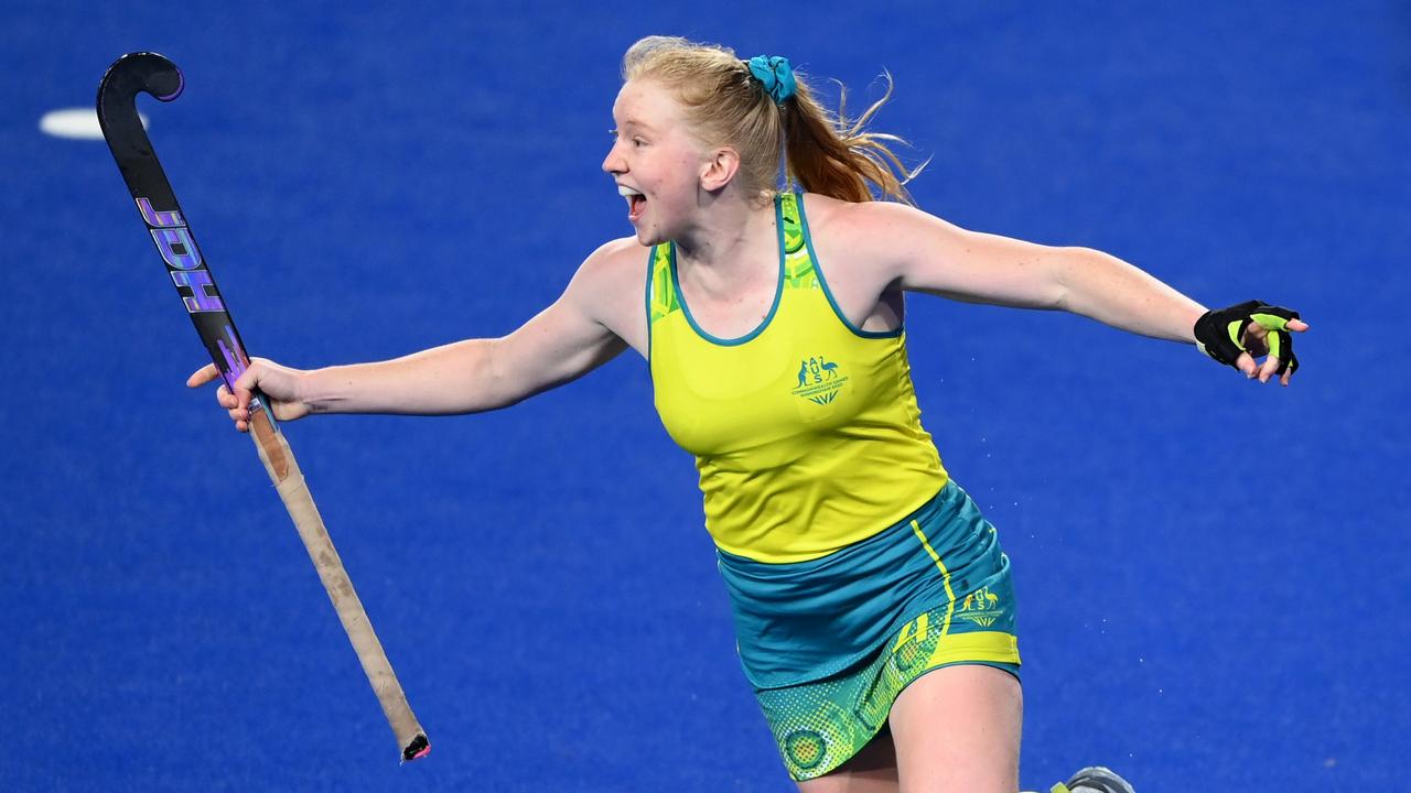 Amy Lawton, pictured playing for the Hockeyroos, injured her calf over the weekend. Picture: Alex Davidson/Getty Images