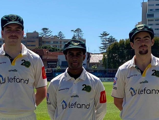 Randwick Petersham's Mitchell O'Loughlin, Rav De Silva and Jackson Eldridge. Pic Supplied