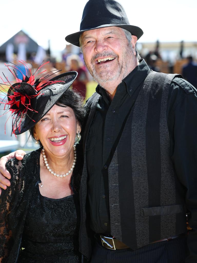 Lorraine and Alan Davis at Adelaide Cup day at Morphettville. Picture: Tait Schmaal