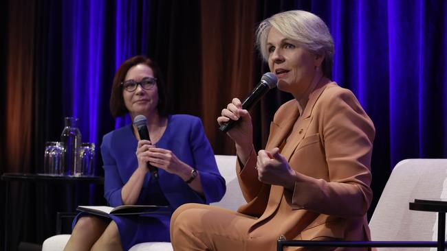 Tanya Plibersek with Tania Constable at Minerals Week in Canberra. Picture: Adam Taylor