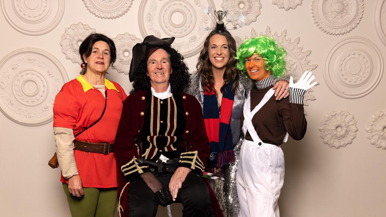 Jan, Neale, Bec and Loz Daniher rock their costumes at a fairytale fancy dress night in Lorne to celebrate another successful Daniher’s Drive campaign.