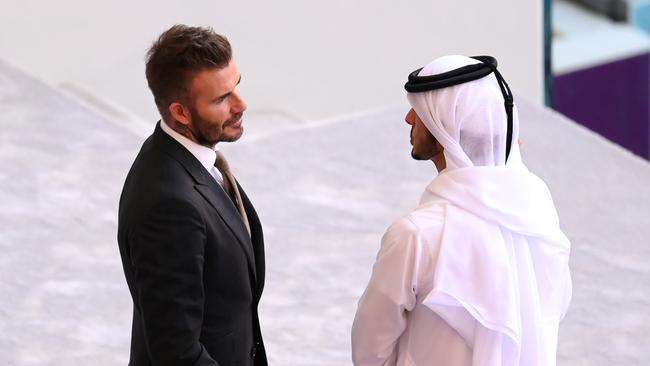 While keeping a low profile with western media David Beckham has made regular appearances in Qatar and attended games. Picture: Getty Images