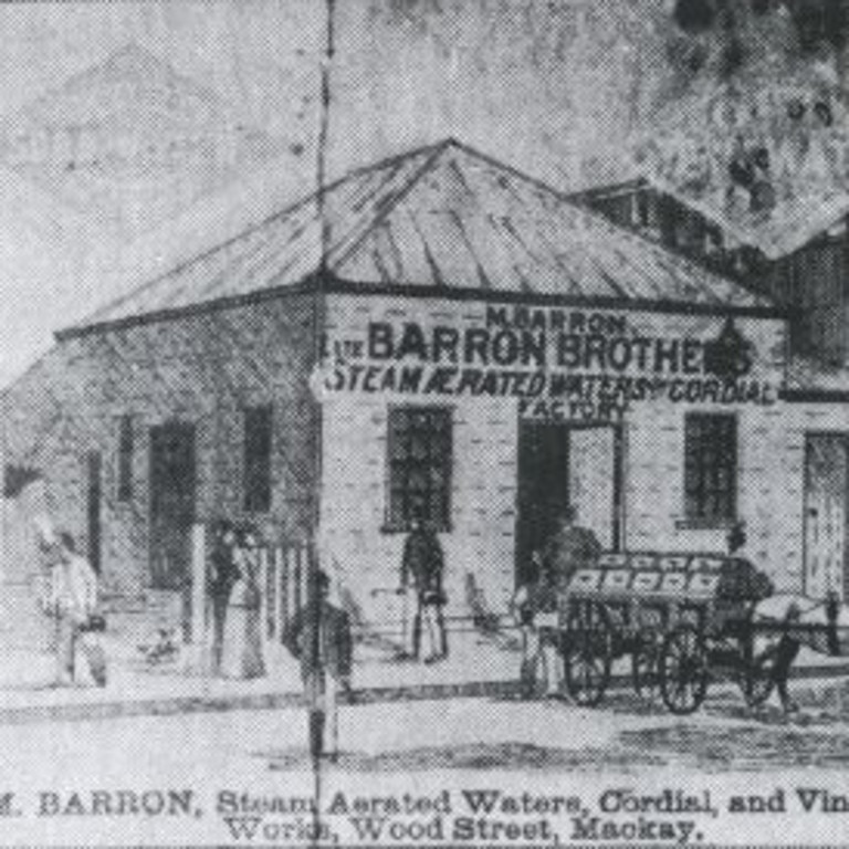 The Barron Brothers cordial factory on Wood St. Picture: Glen Hall via mackayhistory.org