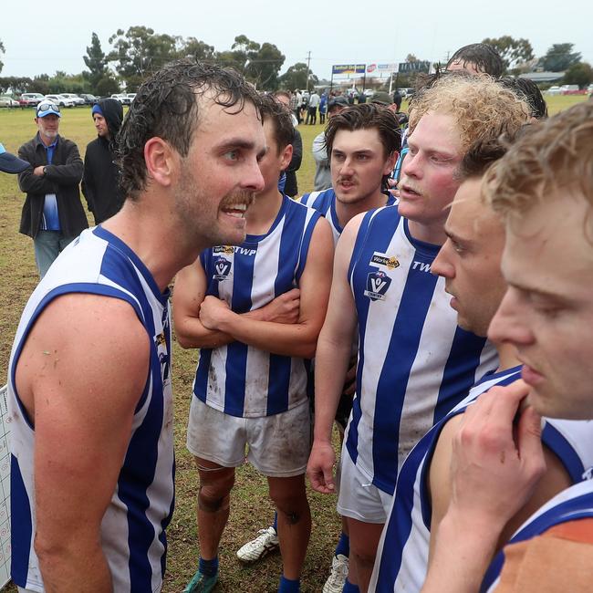 Balranald coach Jydon Neagle, left. Picture: Yuri Kouzmin