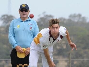 Burgess in action for Wistow. Picture: Wistow Cricket Club