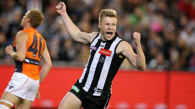 Jordan De Goey celebrates. Picture: Michael Klein