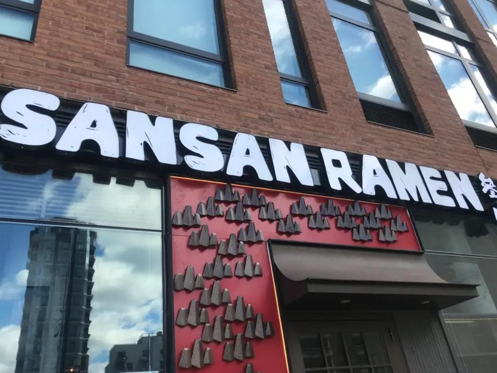 Sansan Ramen in Long Island City, Queens, is one of five restaurants that use a remote hostess. Picture: Marie Pohl/NY Post