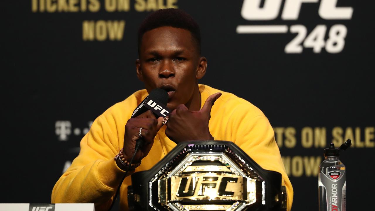 Israel Adesanya is ready to make a big move ahead of his blockbuster rematch with Robert Whittaker. Picture: AFP