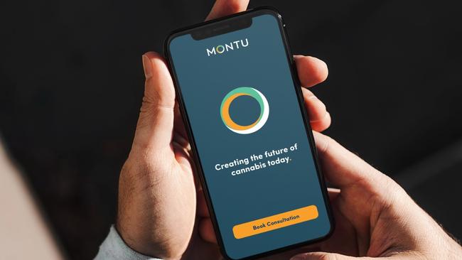 Medical cannabis offered through Montu via smartphones. Picture: Supplied