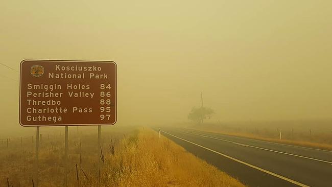 Kosciuszko National Park has been evacuated with everyone ordered out by 10am Friday ahead of Saturday's predicted firestorm. Picture: Instagram