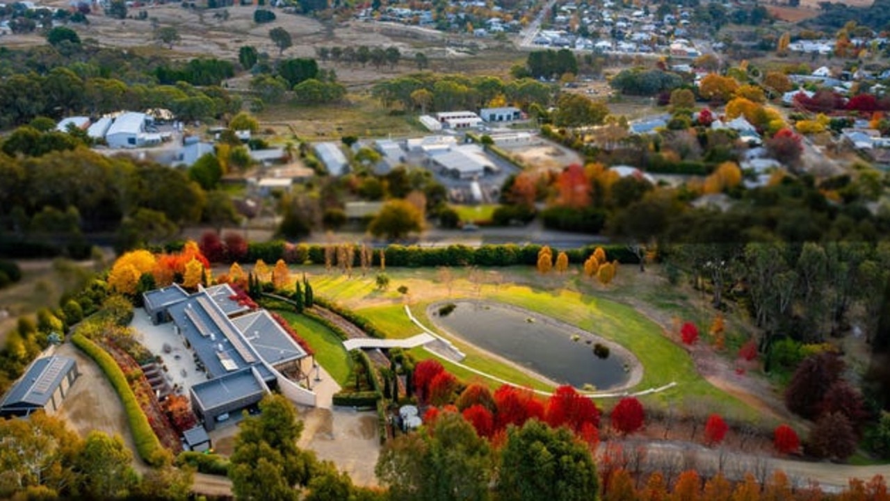 Autumn colours light up the landscape.