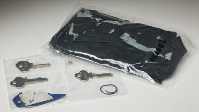 Australian Yvonne Kennedy's leather wallet and keys, recovered from the Pentagon crash site. Photo: Jason McCarthy, National Museum of Australia.