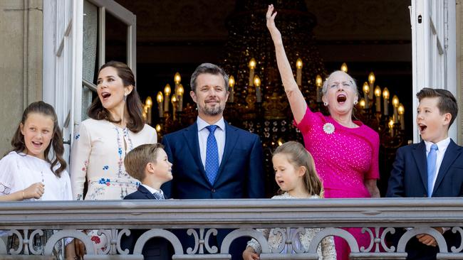 Prince Frederik celebrates his 50th birthday with his family at Amalienborg Palace in 2018. Picture: Patrick van Katwijk/Getty Images