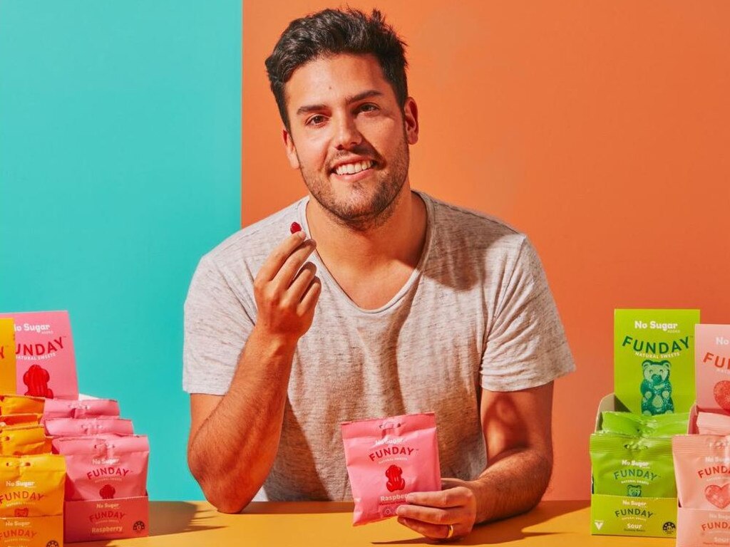 Daniel Kitay has scored a huge a multimillion-dollar Coles deal as a result, with his FUNDAY Natural Sweets now being sold nationwide. Picture: Supplied